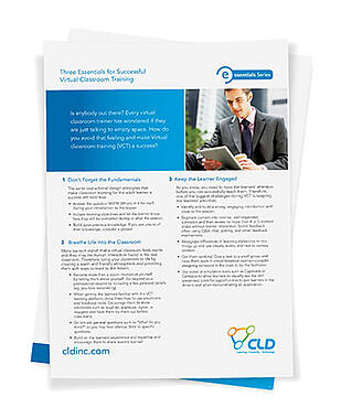 Three Essentials for Successful Virtual Classroom Training